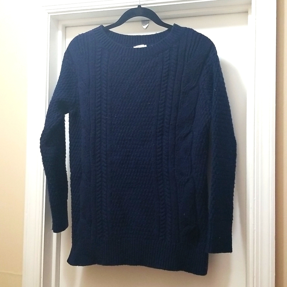 GAP cable knit Navy sweater Med